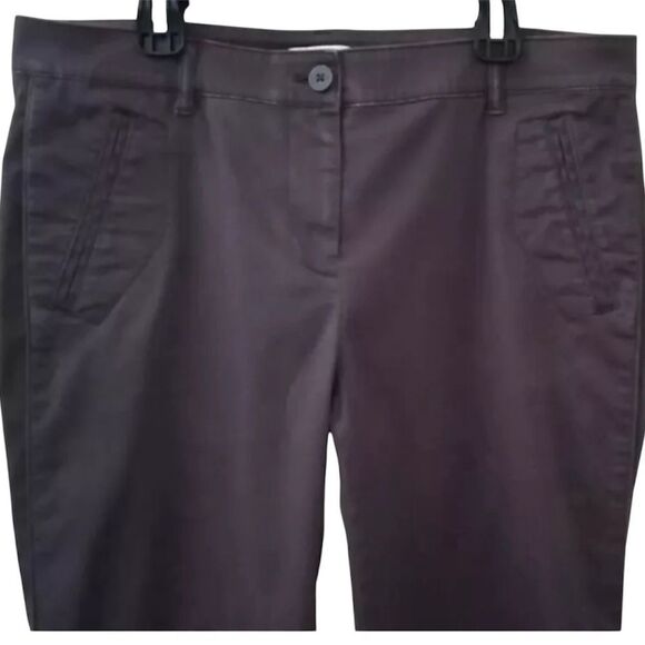 New! J. Jill Grey Stretch Live in Chinos Brushed cotton blend straight leg Pants - Picture 3 of 8